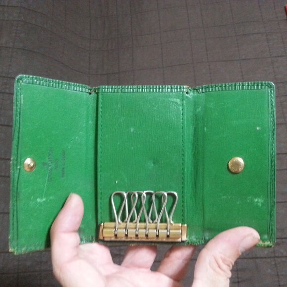 Vintage LV Louis Vuitton Epi Leather Green Key Holder Case Unisex Men's women's - Picture 5 of 12